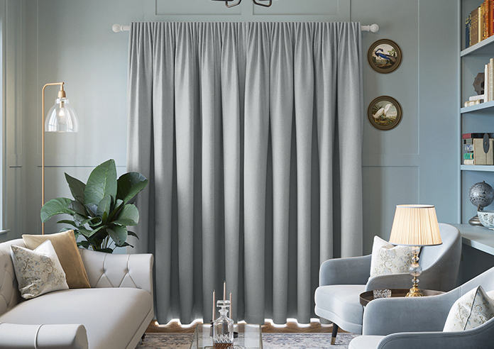 Soft Chevron, Lead Grey - Made to Measure Curtains - Image 7